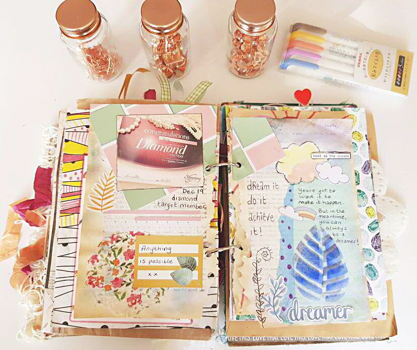 Creative Junk Journaling on Old Book Pages