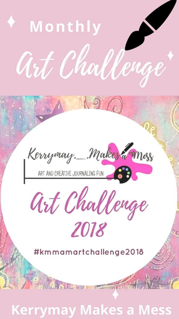 12 months of art journaling challenges, one challenge a month with prompts and a place to share and win prizes over on my Facebook group Kerrymay Makes a Mess - Kerrymay._.Makes