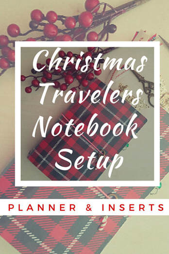 A peek into my handmade Christmas travelers notebook and my planner set up using the Christmas inserts from Queen Mabel and Doris. Kerrymay._.Makes