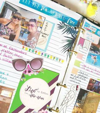 Fully completed ​flip through of my latest travel journal and holiday diary memory keeping in my Wilkos stationery range travel journal #traveljournal #traveldiary #travellog
