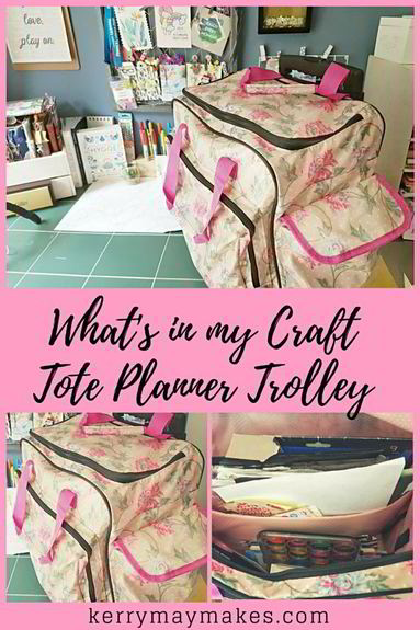 A quick peek in to my portable craft tote trolley full of my art and planner supplies. Kerrymay._.Makes #crafttote #whatsinmybag