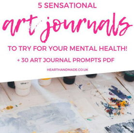Featured guest post over on hearthandmadeuk all about 5 types of journaling styles - 5 Soulful Art Journaling Styles