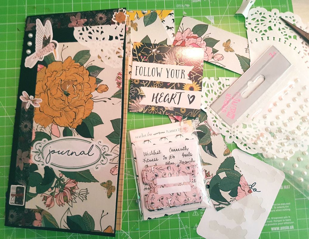 Travelers Notebook cover that I made from the stunning April Kit from The Planner Society - Kerrymay._.Makes 