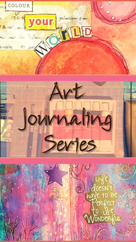 Mini Art Journaling Series.  Learn the tips and tricks used to create stunning art journal pages.  Find out top tips, resources, art and paint techniques and get started today - Kerrymay._.Makes