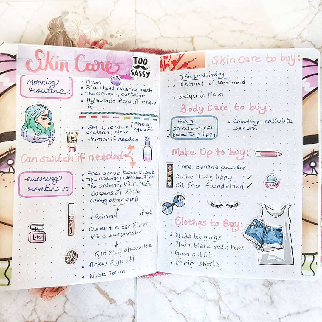 How I track my hormonal acne in my bullet journal planner, using products from The Ordinary. I have used Granactive Retinoid Emulsion 2% and Niacinamide. My pores are closing, my clogged skin is healing, there is less pigmentation and my skin texture is much smoother. #theordinary #skincareplanning #bulletjournalskincare