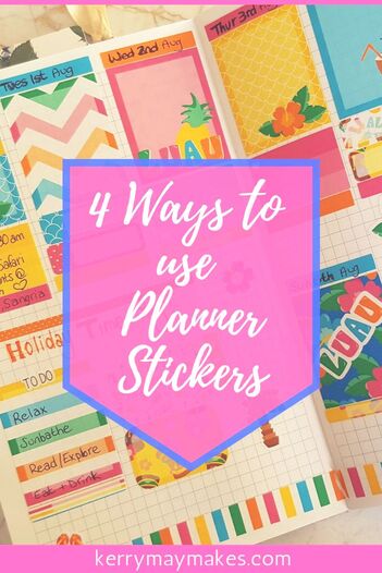 4 ways to use planner stickers in your planning. Struggling for ways to use stickers in your planners, bullet jouurnal and bujo? Read on for ideas and inspiration.