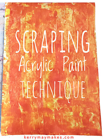 Art Journaling Mini Series is all about scraping and rolling acrylic paint to create different effects for your mixed media backgrounds #acrylicpaint #arttechniques #brayerrolling