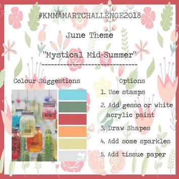 Junes Art Journaling Challenge Prompt #kmmamartchallenge2018 - Kerrymay._.Makes