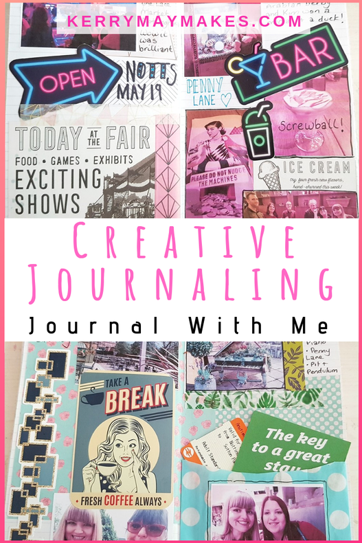 Join me in my latest creative journaling session and journal with me with using beautiful vintage and retro ephemera. Here I am creating 2 journal pages of a recent visit to Nottingham. I love creating memory keeping pages in a smash book / scrapbook style way. #journaling #journalwithme #creativejournal #creativejournaling