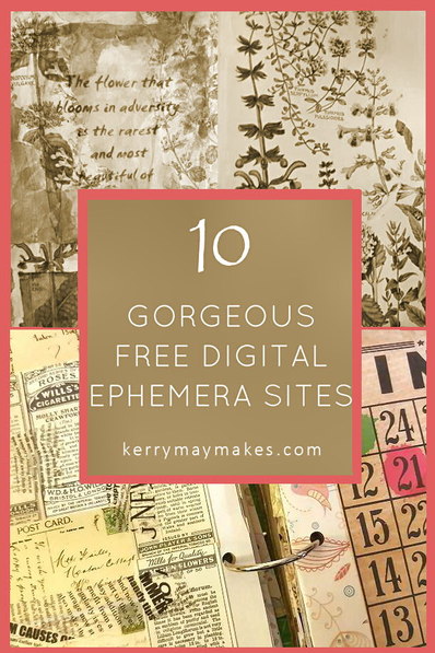 10 of the best free vintage ephemera printables/digi scraps sites. Kerrymay._.Makes #freeephemera #printables #printableephemera #vintageephemera