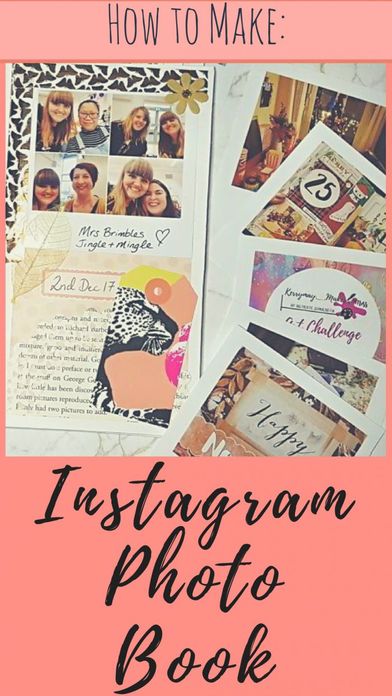 How to make a beautiful Instagram Photo Album / creative journal to store all of your Instagram photos. It's perfect for memory keeping and saving your memories in a photo book and much nicer than a regular photo album -Kerrymay._.Makes