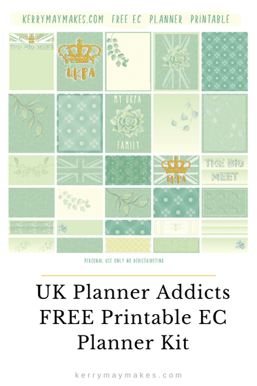 UK Planner Addicts Big Meet 2020 Free Erin Condren sized planner kit. ​This is a PDF file to print and use in your planner pages. #plannerstickers #ecplannerkit #freeplannerprintable #freeecprintable