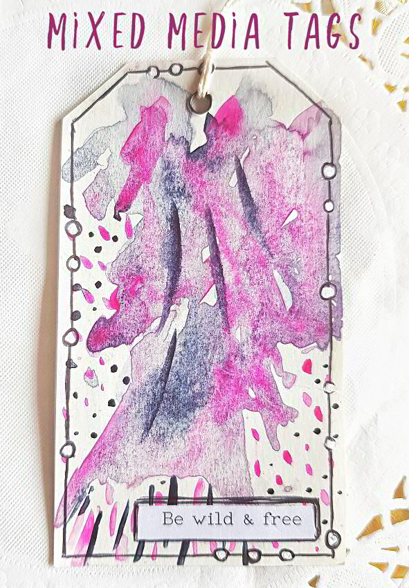 Happy mail ideas and inspiration for creating mixed media decorative envelope art and tags using watercolour and scrapbook embellishments from the April Lollipop Box kit. #happymail #envelopeart #mixedmediatags