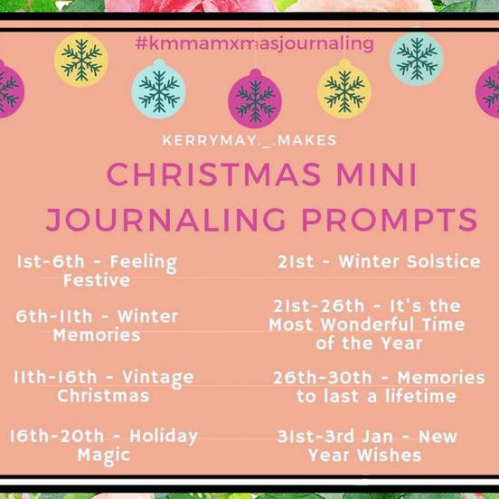 Mini Christmas Journaling Prompts #artjournalprompts #journalprompts