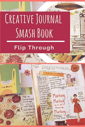 Flip through of my fully completed Creative Journal / Smash book - Kerrymay._.Makes