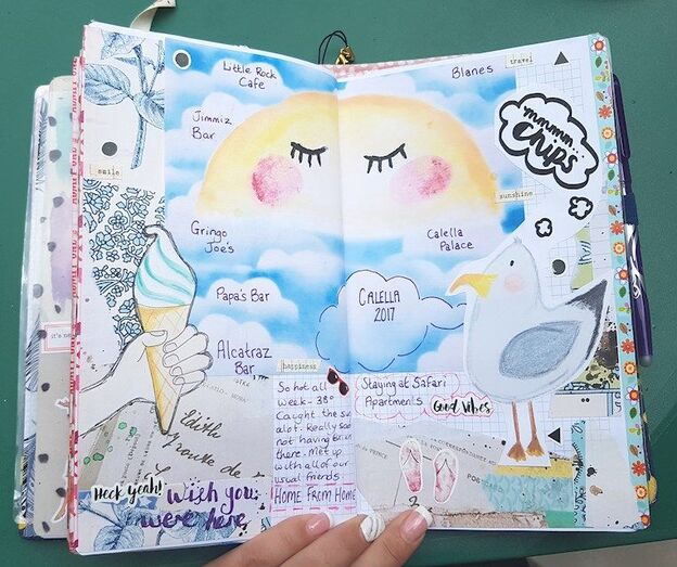 Flip through of my fully completed Creative Journal / Smashbook - Kerrymay._.Makes