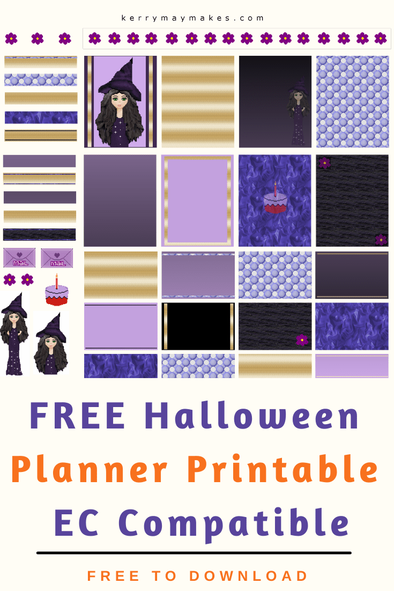 Free Halloween Planner Printable EC Compatible #plannerprintable #freeplannerprintable 