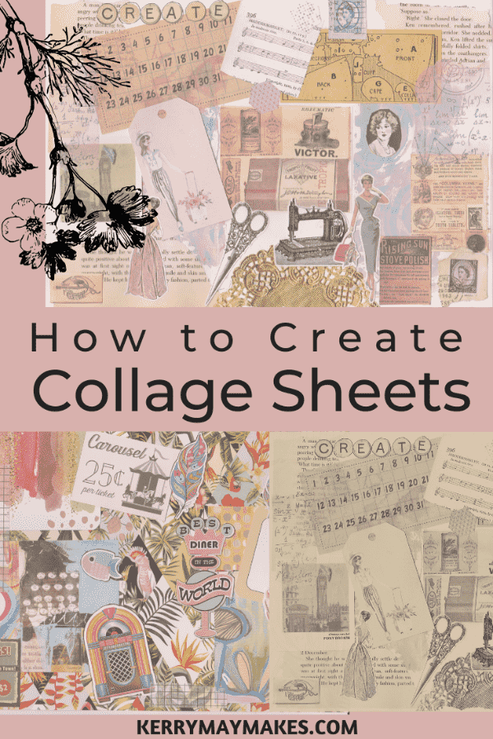 How to create vintage collage sheets and master boards using ephemera to scan and print and to create tear apart sheets. #vintagecollagesheets #createcollagesheets #collagesheets #vintageephemera