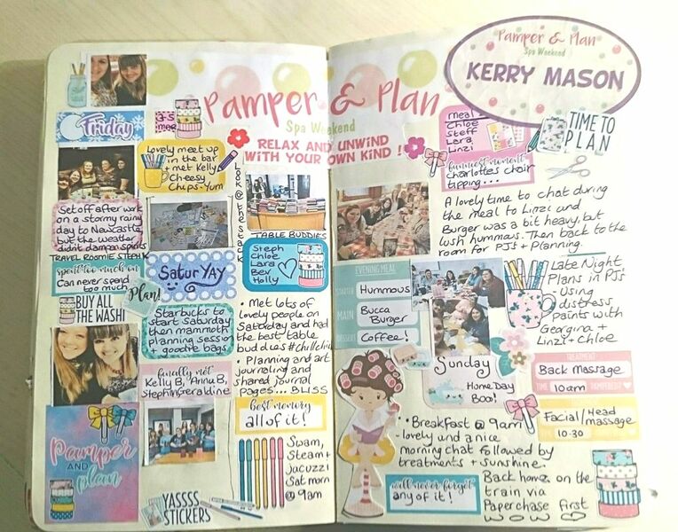 Creative Journaling and Planner Flip Through of the Pamper and Plan weekend - Kerrymay._.Makes