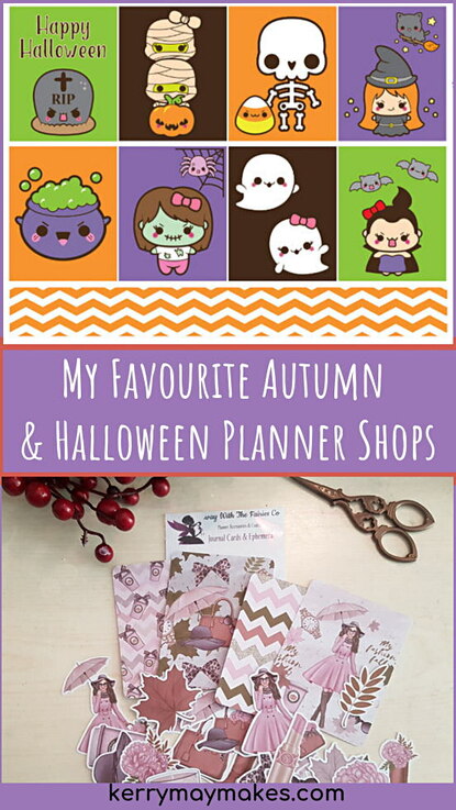 My Favourite Halloween and Autumn Planner Stickers, Printables and Ephemera #autumnprintables #halloweenplanner #autumnplanner #plannerstickers Kerrymay._.Makes