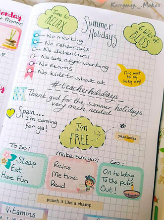 Summer holiday planning and creative journaling in my Travelers Notebook - Kerrymay._.Makes