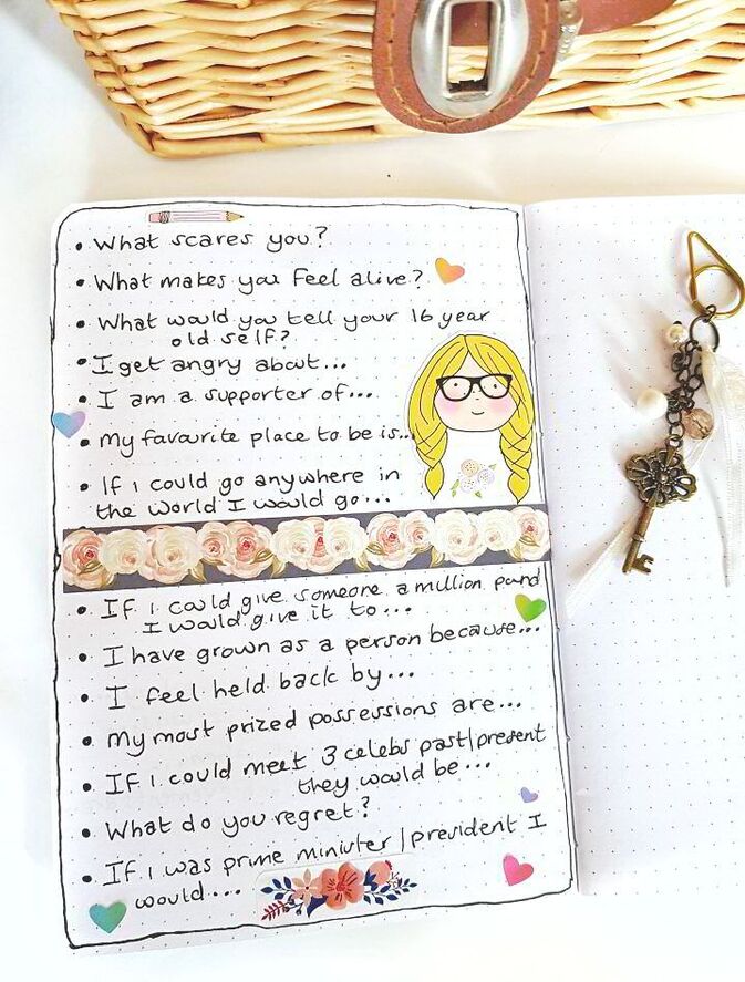 40 Self Discovery Journaling prompts that you can use in your journals and bullet journals to help you on your way to discovering more about yourself and to get you thinking