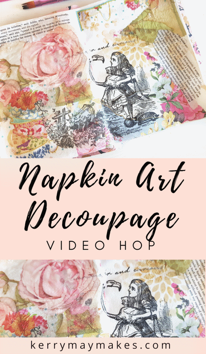 My favourite art techniques: using napkins and serviettes as decoupage for backgrounds in your art journals and art journaling pages. This is a collab video hop with the lovely Lisa for Lollipop Box's 6th Birthday and is a hop between several other great papercraft and journal You Tubers.