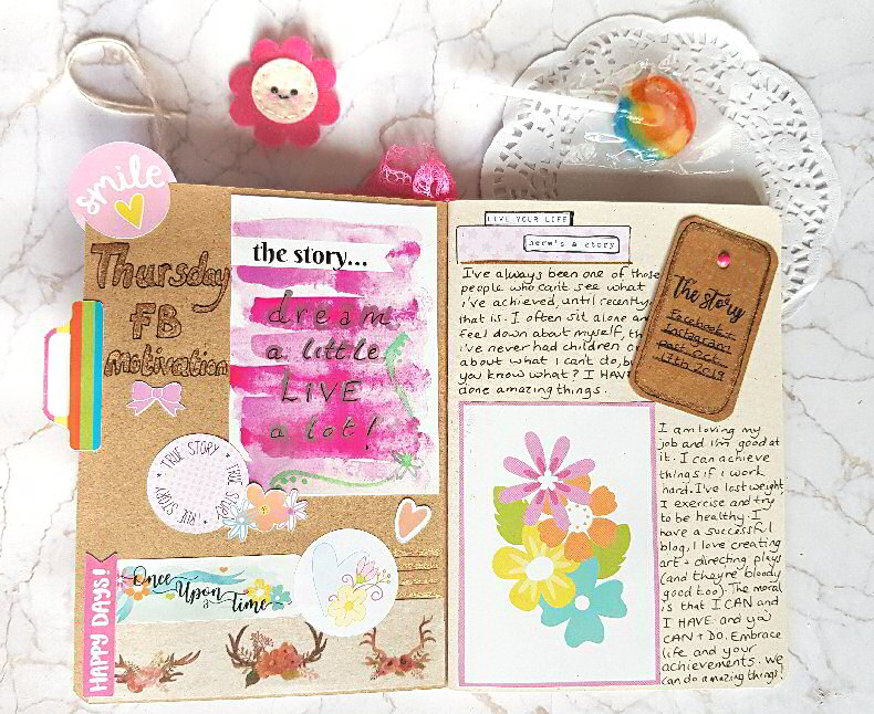 Creative Journaling to tell my story using the Once Upon a Time October 2019 kit from the Lollipop Box Club #creativejournal #creativejournaling #mentalhealthjournaling